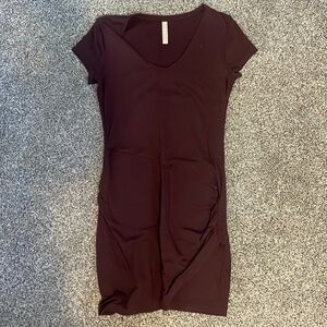 Sz Small plum colored knit Athleta dress